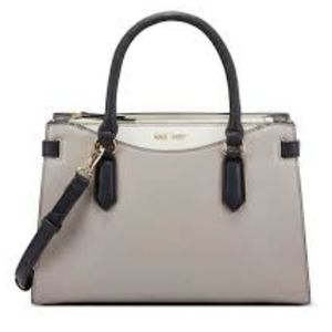 NINE WEST Satchel Color Silve, Gray & Black hand & shoulder, straps Silver trim.